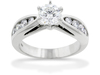Round Channel Diamond Engagement Ring