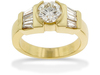 1.40 Carat Baguette Round Diamond Engagement Ring