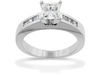 1.25 Carat Channel Princess Diamond Engagement Ring