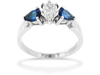 Pear Sapphire Diamond Engagement Ring