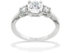 1.07 Carat Round Three Stone Diamond Engagement Ring