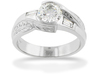 1.20 Carat Hand Engraved Round Diamond Engagement Ring