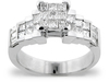 Baguette Invisible Illusion Diamond Engagement Ring