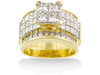 Princess Invisible Illusion Diamond Engagement Ring