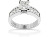 2.37 Carat Princess Channel Diamond Engagement Ring