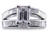 1.75 Carat Emerald Cut Diamond Engagement Ring