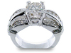 2.05 Carat Round Pave Channel Diamond Engagement Ring