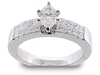 1.99 Carat Marquise Princess Diamond Engagement Ring Set