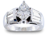 Maruise Baguette Diamond Engagement Ring