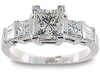 Princess Baguette Channel Diamond Engagement Ring