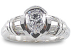 1.85 Carat Pear Diamond Engagement Ring