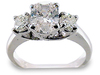 1.54 Carat Three Stone Diamond Engagement Ring