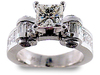 3.21 Carat Princess Baguette Invisible Diamond Engagement Ring