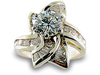2.63 Carat Round Baguette Channel Diamond Engagement Ring