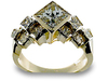 Princess Bezel Diamond Engagement Ring