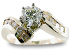 1.32 Carat Round Channel Diamond Engagement Ring