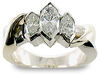 1.10 Carat Marquise Three Stone Diamond Engagement Ring