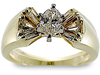 1.00 Carat Marquise Baguette Trillium Diamond Engagement Ring