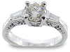 Round Diamond Filigree Engagement Ring