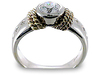 0.95 Carat Round Bezel Diamond Engagement Ring