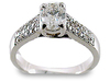 0.92 Carat Oval Pave Diamond Engagement Ring