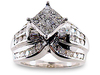 2.33 Carat Princess Illusion Diamond Engagement Ring