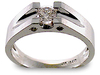 0.54 Carat Round Bezel Diamond Engagement Ring