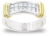 Princess Invisible Mens Diamond Ring