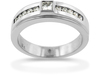 Round Princess Channel Diamond Wedding Ring