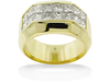 Princess Invisible Diamond Mans Ring