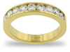 Round Channel Diamond Anniversary Band