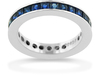 Blue Sapphire Princess Diamond Eternity Ring