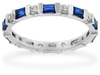 Sapphire Baguette and Round Diamond Eternity Ring