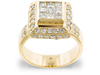 Invisible Pave Diamond Anniversary Ring