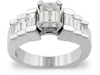 Emerald Cut Baguette Diamond Engagement Ring