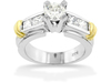Round Princess Channel Diamond Engagement Ring