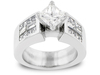 2.57 Carat Princess Invisible Baguette Diamond Engagement Ring