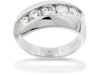Round Channel Diamond Anniversary Ring