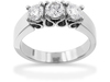 Three Stone Round Diamond Anniversary Band