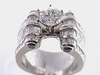 4.57 Carat Invisible Scroll Diamond Engagement Ring