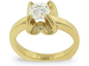 0.54 Carat Round Bezel Diamond Engagement Ring