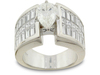 4.42 Carat Princess Invisible Baguette Diamond Engagement Ring