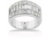 Invisible Baguette Diamond Anniversary Ring