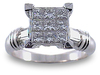 Baguette Illusion Diamond Engagement Ring