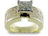 3.05 Carat Princess Invisible Illusion Diamond Engagement Ring