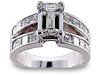2.50 Carat Emerald Cut Princess Diamond Engagement Ring
