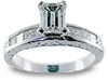 Emerald Princess Diamond Engagement Ring