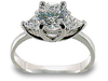 1.35 Carat Round Trillium Three Stone Diamond Engagement Ring