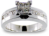 1.35 Carat Illusion Princess Diamond Engagement Ring