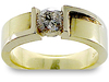 Round Brilliant Cut Suspension Diamond Engagement Ring